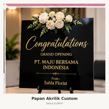 Papan Bunga Akrilik Wenang
